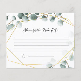 Flyer Eucalyptus Advice for the Bride-To-Be Cards