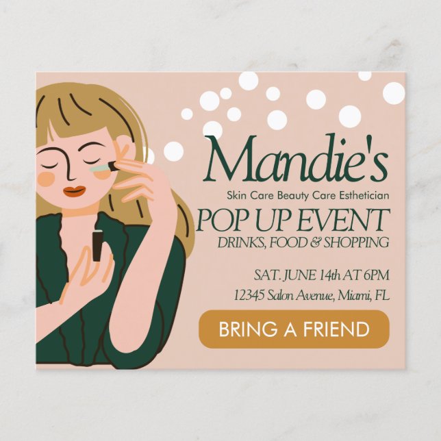 Flyer Evento de Bela Pop do Salão de Negócios Estheticis (Frente)