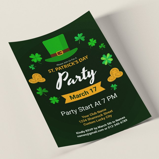 Flyer Evento de festa de clube personalizado do dia de S (Criador carregado)