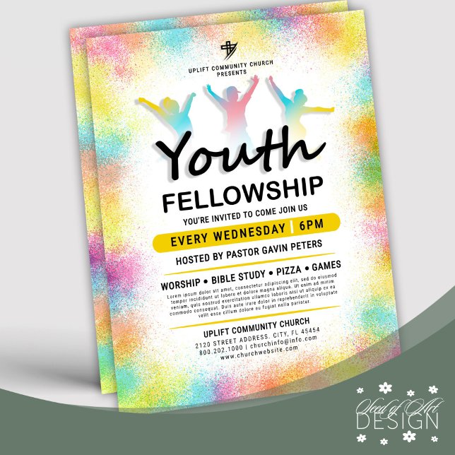 Flyer Evento de Igreja de Fellowship para Juventude Dive (Criador carregado)
