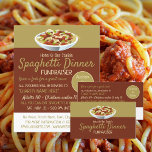 Flyer Evento de Jantar de Espaguete Moderno para Recadaç<br><div class="desc">Panfleto de Publicidade do Evento de Jantar de Espaguete Moderno para Recadação de Fundos por The Business Card Store.</div>