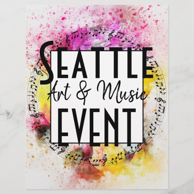 Flyer Evento de Música e Arte (Frente)