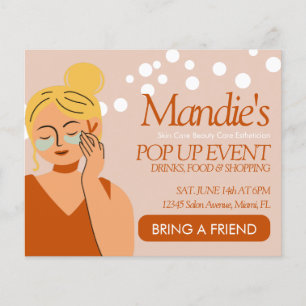 Flyer Evento de Pop do Salão de Negócios Estheticista do