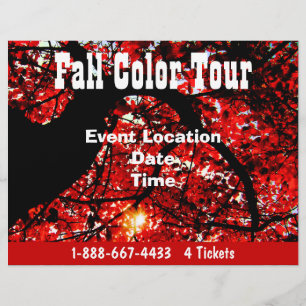 Flyer Evento de Tour de Cores de Outono no Halloween Pa