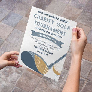 Flyer Evento do Torneio de Golfe Personalizado 