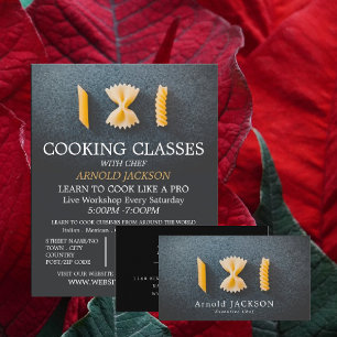 Flyer Exibição de massas, anúncios de classes de Cozi