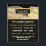Flyer Exibição de Queijo, Publicidade de Cheesemonger<br><div class="desc">Tela De Queijo,  Folhetos Publicitários De Queijo Pela Loja De Cartão de visita.</div>