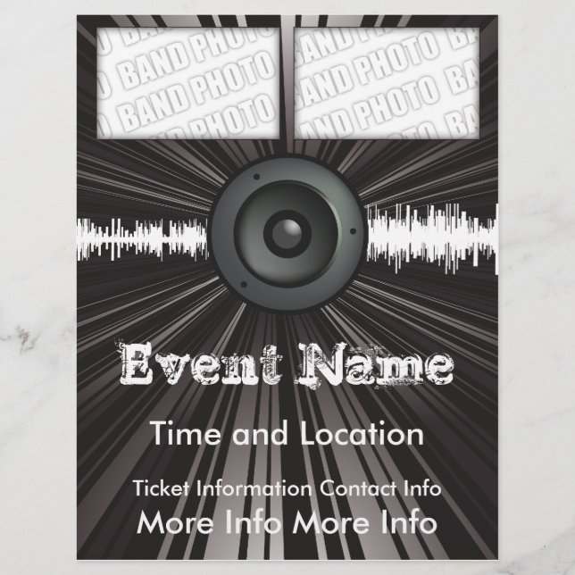 Flyer Explosão de Auto-falante de Evento de Música (Frente)