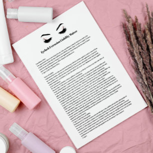 Flyer EXTENSÃO DA ELASH Glamorosa Forma de Dispensa de 