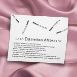 Flyer Extensão Eyelash Minimalista Seguido de Cuidados<br><div class="desc">Placas De Atenção De Extensão De Eyelash Minimalista Retiradas À Mão.</div>