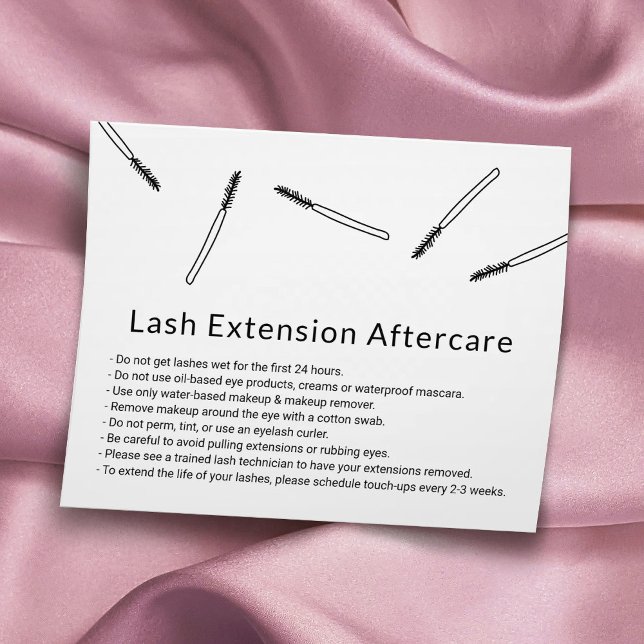 Flyer Extensão Eyelash Minimalista Seguido de Cuidados (Criador carregado)
