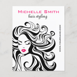 Flyer Extensões de Cabelo de Estilo de Cabelo Branco Bra