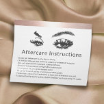 Flyer Extensões Eyelash Borda Dourada de Rosa<br><div class="desc">Extensões Eyelash Rosa de Instruções de Pós-Cuidados de Borda Dourada.</div>