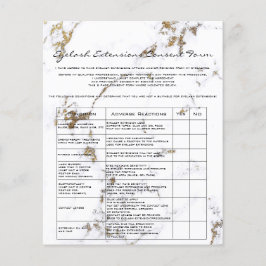 Flyer Eyelash Extensão de Responsabilidade Dispensa Dour