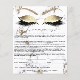 Flyer Eyelash Extensão de Responsabilidade Dispensa Dour