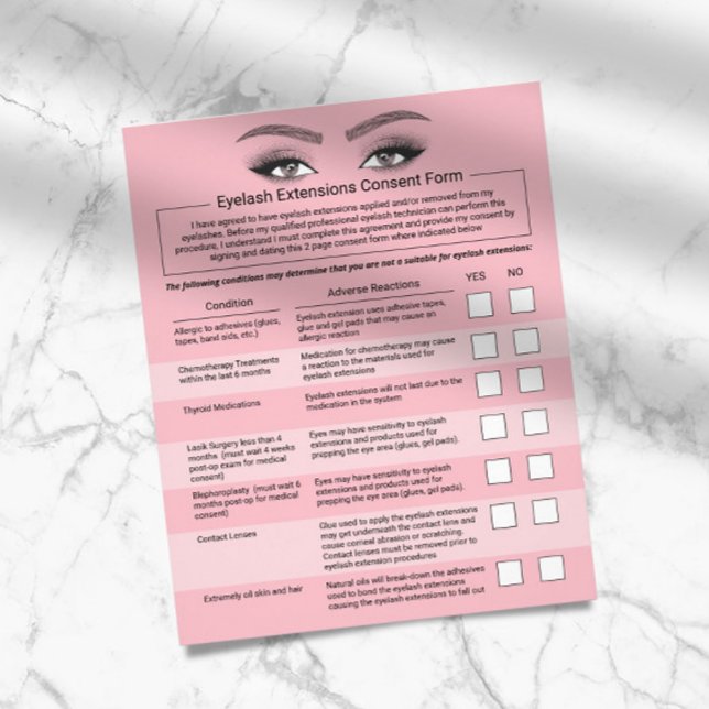 Flyer Eyelash Extensões Passivos Renúncia Rosa Salão (Criador carregado)