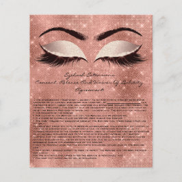 Flyer Eyelash Ramal Passivo Dispensa Rosa