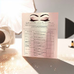 Flyer Eyelash Ramal Responsabilidade Dispensa Rosa cor-d<br><div class="desc">design florenceK</div>