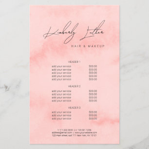 Flyer Fabricação de cor-de-água rosa e rosada moderna