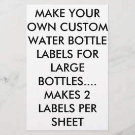 FLYER FAÇA SUAS PRÓPRIAS ETIQUETAS DE GARRAFA DE ÁGUA/VI