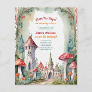 Flyer Fairytale Castle Wedding Fairycore Princess Magic