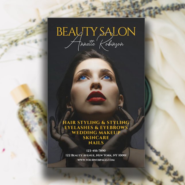Flyer Fashion magazine style beauty salon (Criador carregado)