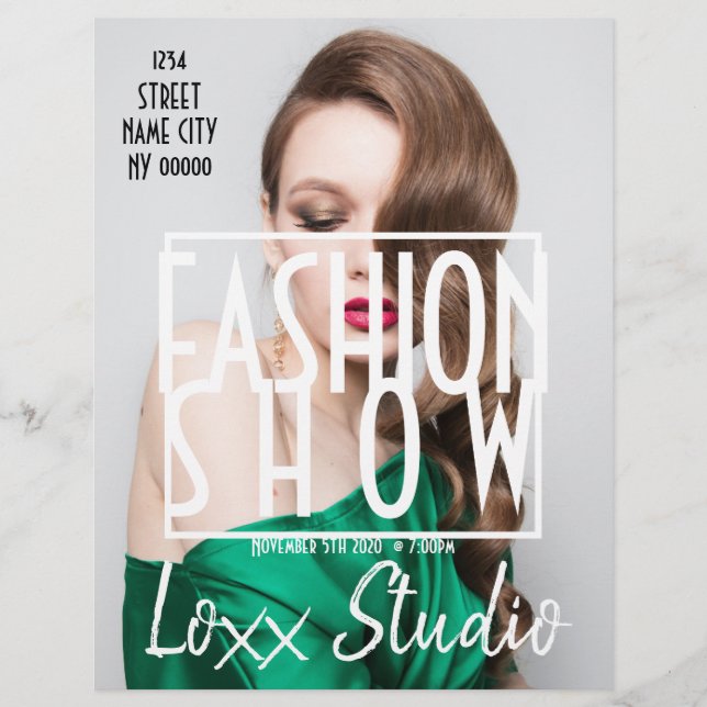 Flyer Fashion Show Model Clothing (Frente)