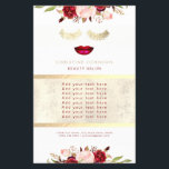 Flyer faux gold glitter lashes belo salão<br><div class="desc">folhetos makeup artista</div>