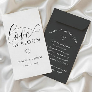 Flyer Favorito do Pacote de Sementes DIY   Flor Preto e 