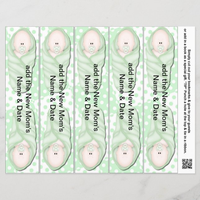 Flyer Favoritos de Favoritos para Chás de fraldas (Frente)