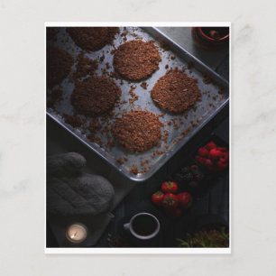 Flyer Fazendo alguns cookies de chocolate