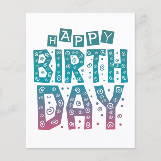 Flyer feliz aniversário para todos (Frente)