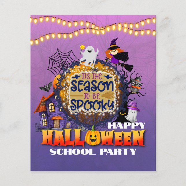 Flyer Feliz Halloween É a Celebração da Temporada Assust (Frente)