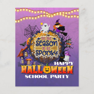Flyer Feliz Halloween É a Celebração da Temporada Assust