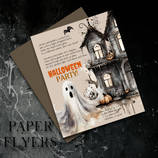 Flyer Feliz Halloween Spooky Festa Fantasma Convite
