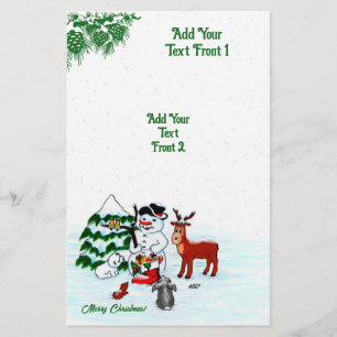 Flyer Feliz Natal! Boneco de Neve com Amigos