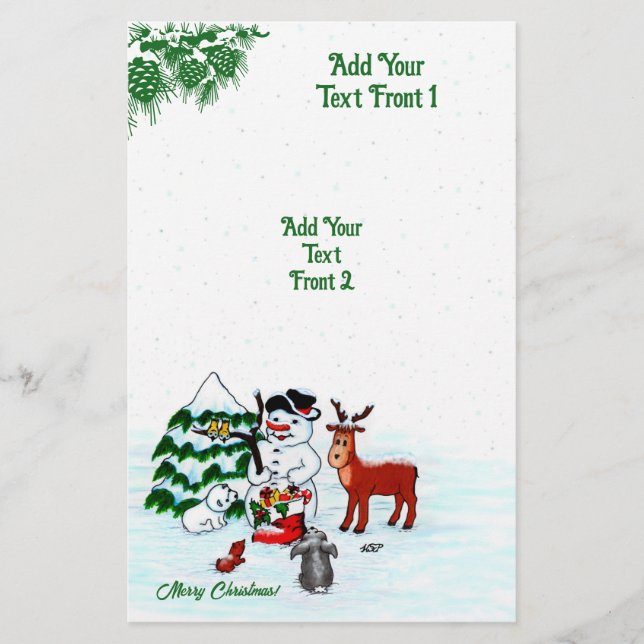 Flyer Feliz Natal! Boneco de Neve com Amigos (Frente)