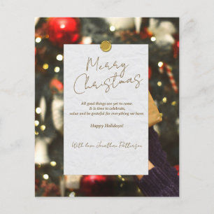 Flyer Feliz Natal Instagram dourado, sofisticado e elega