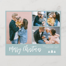 Flyer Feriado de Natal do Pine de Colagem de Fotos do Sc