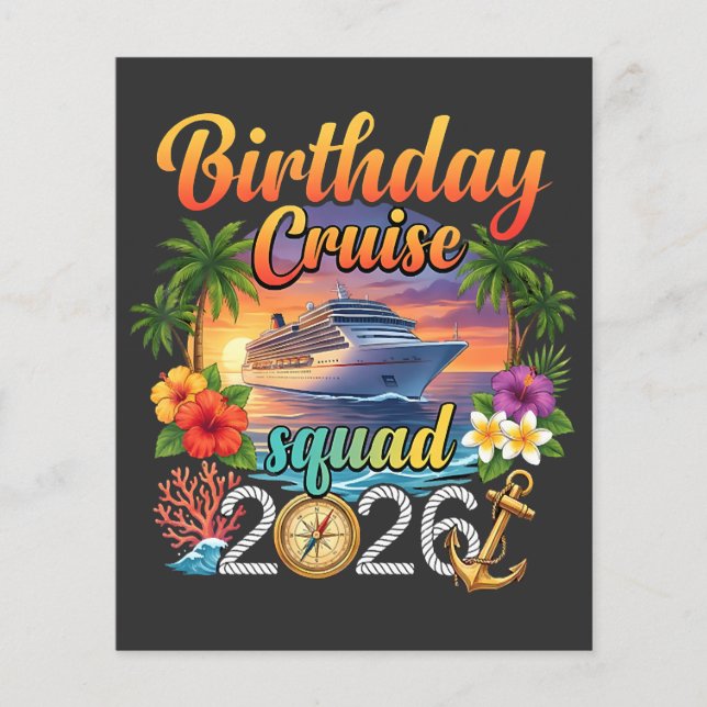 Flyer Férias de Aniversário de Cruzeiro (Frente)