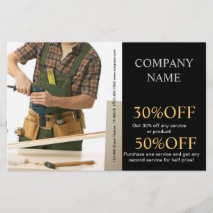 Flyer Ferramentas Mecânicas Construção Carpintaria carpi