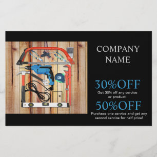 Flyer Ferramentas Mecânicas Construção de Carpintaria de