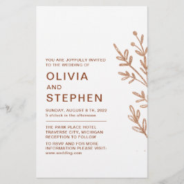 Flyer Ferrugem e branca. Folhagem simples. Inv de casame