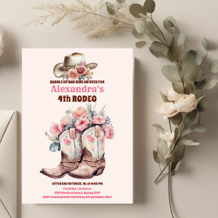 Flyer Festa de aniversário Wild West Cowgirl