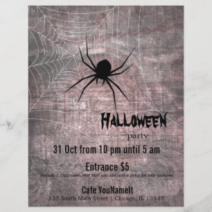 Flyer Festa de Aranha Halloween