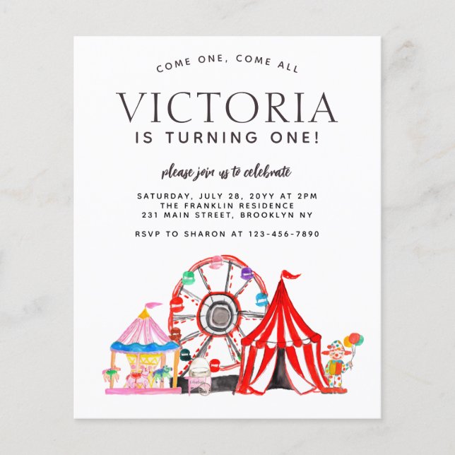 Flyer Festa de Carnaval Barata Festa de Circo Kid Aniver (Frente)