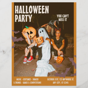 Flyer Festa de Festas de Halloween, Vintage Editable Hal