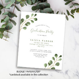 Flyer Festa de formatura de eucalipto de orçamento