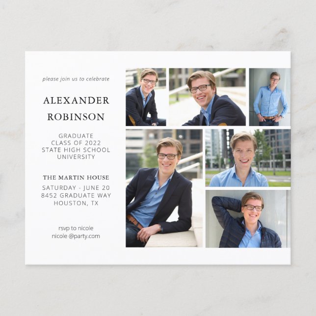 Flyer Festa de formatura de orçamento Moderno 6 Foto V2 (Frente)