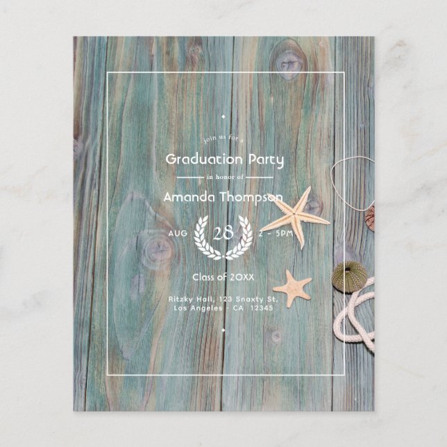 Flyer Festa de formatura Náutica Rustic Beach (Frente)